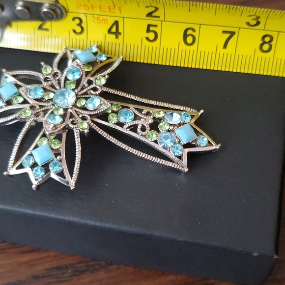 LARGE COLORFUL RHINESTONES CROSS PENDANT - Picture 5 of 6
